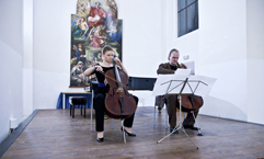 Česk violoncellistka Anna Brikciusov a česk violoncellista František Brikcius; koncert ITALSK HUDEBN BAROKO; Festival Brikcius - 4. ročnk cyklu koncertů komorn hudby v Domě U Kamennho zvonu #Bach330. Foto: Alina Bogdana Mihai. http://Festival.Brikcius.com