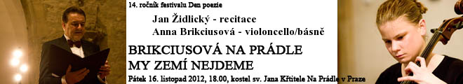 http://www.Brikcius.com - Anna Brikciusov: Czech Cellist - Project "Brikciusov Na Prdle - My zem nejdeme" (Czech Cellist and Poet Anna Brikciusov, Jan Židlick, Czech poet Karel Hynek Mcha). 14th Poetry Day Festival (anniversary of the birth the Czech poet Karel Hynek Mcha, *16. 11. 1810)